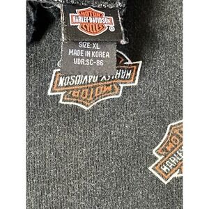 Vintage Harley Davidson Mens XL Faded All‎ Over Print Wide Leg Pajamas Pants